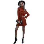 Loose Fit Long Sleeve Turtleneck Dress Solid Color Fashionable Design Casual Wear for Women Whol