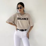 Womens Summer Graphic T Shirt Casual Loose Fit Round Neck 100 Cotton Versatile Style Wholesale A