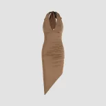 V Neck Bodycon Dress Sexy Elegant Trendy Design Perfect for Parties and Events Wholesale Availab