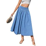 A Line Denim Skirt for Women Trendy Design Comfortable Fit Versatile Style Perfect for Casual Ou