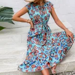 Floral Print Vacation Dress Sweet and Elegant Design Ideal for Summer Occasions Wholesale Availa