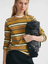 Striped Long Sleeve T Shirt for Women Casual Loose Fit Slimming Design Autumn Collection Wholesa
