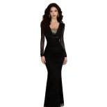 Elegant Mermaid Dress French Style Slim Fit High Quality Fabric Evening Wear Formal Events Whole