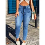 Womens Stretchy Skinny Jeans Versatile Design Comfortable Fit Trendy Style Perfect for Casual We