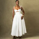 Fashionable Womens Color Block Dress Sleeveless A Line Casual Style Perfect for Summer Events Wh