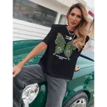 Casual Short Sleeve Printed T Shirt Trendy Comfortable Versatile Womens Fashion for Everyday Wea