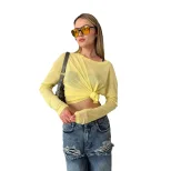 Womens Sheer Off Shoulder Long Sleeve T Shirt Soft and Sexy Lyocell Fabric Trendy Casual Wear Wh