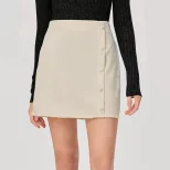 Corduroy Midi Skirt Elegant Design High Quality Fabric Versatile Style Perfect for Casual and Fo
