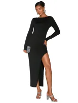 Elegant Womens Midi Dress Sexy Backless Design Round Neck Comfortable Fabric Perfect for Beach V