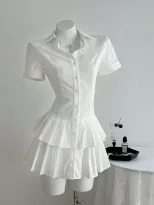 Casual Pleated Dress Summer Style Versatile Design Lightweight Fabric Womens Fashion Ready to Sh