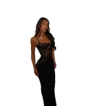 Sexy Lace Trimmed Maxi Dress Spaghetti Straps Flowy Silhouette Elegant Design Perfect for Summer