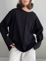 Womens Loose Fit Distressed Cotton Long Sleeve T Shirt Soft Knit Fabric Casual Style Spring Summ