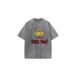 Loose Fit Womens T Shirt Cute Floral Print Vintage Wash Short Sleeve Summer Casual Wear OEM Avai