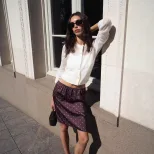 Soft Knit Cardigan Hollow Out Design Round Neck Long Sleeve Casual Chic for Spring and Autumn Wh