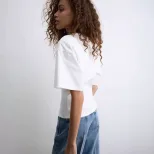 Womens Summer T Shirt Casual Loose Fit Waist Defining Design Round Neck 100 Cotton Versatile Eve