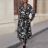 Long Sleeve Lapel Dress Fashionable Autumn Style Womens Casual Wear Wholesale Available ready to