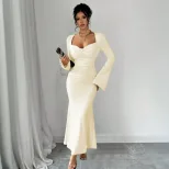 Elegant Ankle Length Dress Chic Style High Quality Fabric Spring Summer Collection Perfect for F