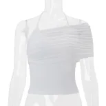 Womens Summer Top Stylish Color Block Design Sheer Mesh Insert Casual Wear Wholesale Available