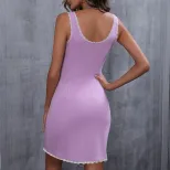 V Neck A Line Dress Elegant Sleeveless Design Chic Style Perfect for Summer Events Wholesale Ava