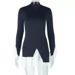 A Line Dress Sweet and Fresh Style Flared Sleeves Ruffle Hem Casual Wear for Women Wholesale Ava