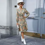 French Country Style Long Sleeve Dress Elegant Design Spring and Autumn Fashion Wholesale Availa
