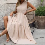 Summer Casual Dress Elegant Solid Color Slim Fit Suitable for Various Occasions Wholesale Availa