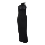 One Shoulder Floral Pleated Bodycon Dress Sexy Elegant Waist Defined Perfect for Parties and Eve