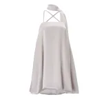 Summer Womens Dress Sexy Off Shoulder Design Satin Fabric with Hollow Out Details Elegant Evenin