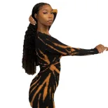 Long Sleeve U Neck Bodycon Dress Fashionable Floral Print Mid Length for Spring Wholesale Availa