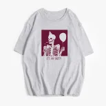Womens Summer Graphic T Shirt Loose Fit Round Neck Cotton Fabric Casual Wear Versatile Style Who
