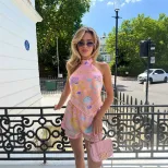 Bohemian Print Strapless Top and Loose Shorts Set Womens Fashion Comfortable Fit Casual Style Wh