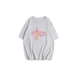 Womens Summer Graphic T Shirt Loose Fit Round Neck Short Sleeve 100 Cotton Casual Everyday Wear