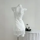 Summer Sexy V Neck Lace Bodycon Dress for Women Elegant Design Adjustable Straps Lightweight Fab