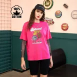 Cotton Printed Short Sleeve T Shirt Womens Casual Wear Comfortable Fit for Summer Ready to Ship
