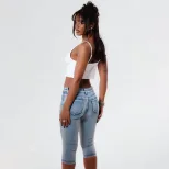 Sexy Womens Crop Top Slim Fit Short Sleeve Lightweight Fabric Spring Summer Fashion Wholesale Av