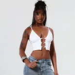 Sexy Womens Crop Top Slim Fit Short Sleeve Lightweight Fabric Spring Summer Fashion Wholesale Av