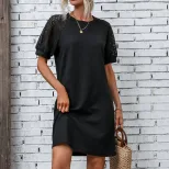 Casual Solid Color Dress Versatile Style Comfortable Fit Perfect for Everyday Wear Wholesale Ava