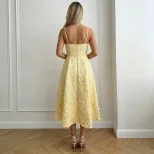 Elegant Princess Style Floral A Line Dress Sleeveless Waist Defined Summer Fashion Wholesale Ava