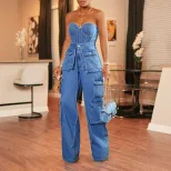 Wide Leg Jeans Casual Style Fashionable Design Comfortable Fit Perfect for Everyday Wear Ready t