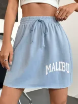 Casual Summer Midi Skirt Elastic Waist Versatile Style Comfortable Fit Perfect for Everyday Wear