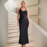 Elegant Backless Halter Maxi Dress Sexy Design Spring Summer Fashion Perfect for Parties and Eve
