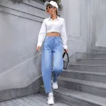 Slim Fit Denim Jeans Stylish Versatile Trendy Casual Wear for Women Wholesale Available OEM ODM