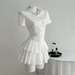 Casual Pleated Dress Summer Style Versatile Design Lightweight Fabric Womens Fashion Ready to Sh
