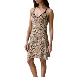 V Neck Leopard Print Bodycon Dress Simple Stylish Comfortable Perfect for Parties and Events Who