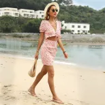 Floral Bodycon Dress V Neck Short Sleeve Summer Style Perfect for Parties and Casual Outings Who