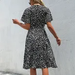 Elegant Leopard Print Maxi Dress Summer Vacation Style Womens Fashion Wholesale Available low MO