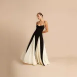 Elegant Womens Color Block Slip Dress Fashionable Slim Fit Sexy Style Perfect for Autumn Occasio