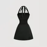 Elegant Sexy Halter Dress Slim Fit High Waist Short Skirt Spring Summer Fashion Wholesale Availa