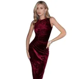 Elegant French Style Velvet Midi Dress for Women Summer Fashion High Quality Sophisticated Look