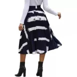 Casual A Line Skirt Irregular Print Trendy Design Womens Fashion Suitable for Daily Wear Wholesa